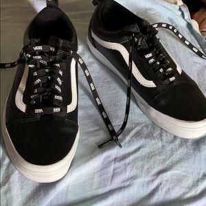 Black Leather Vans